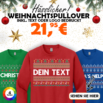 Weihnachtspullover bedrucken