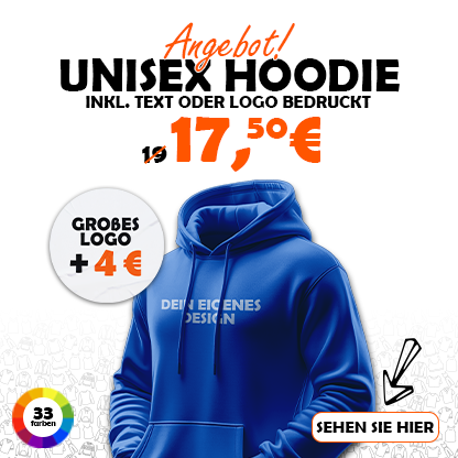 Hoodie bedruckt mit text oder logo